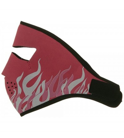 Balaclavas Neoprene Full Face Glow Mask - Pink Flames - C211GI6PBFL $19.08