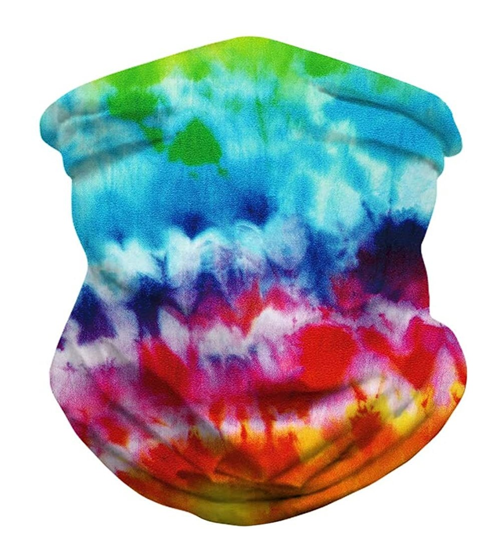 Balaclavas Tie Dye Print Face Mask Bandana Balaclava UV Protection Headwear Multipurpose Neck Gaiter for Men Women - C3197S6Z...