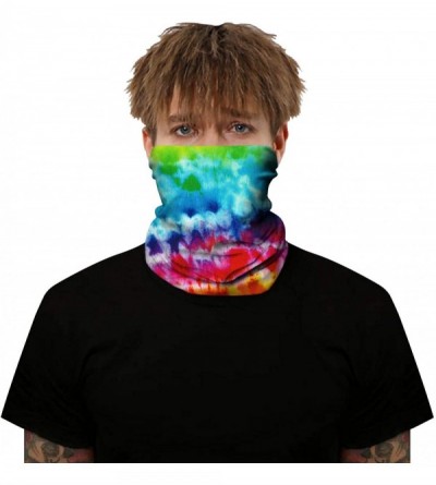 Balaclavas Tie Dye Print Face Mask Bandana Balaclava UV Protection Headwear Multipurpose Neck Gaiter for Men Women - C3197S6Z...