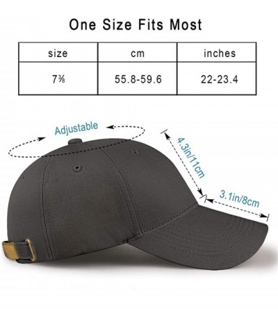 Baseball Caps 6 Panel Cotton Baseball Cap Breathable Structured Dad Hat for Men Women - Deep Gray - C218Q0H5LO4 $7.94