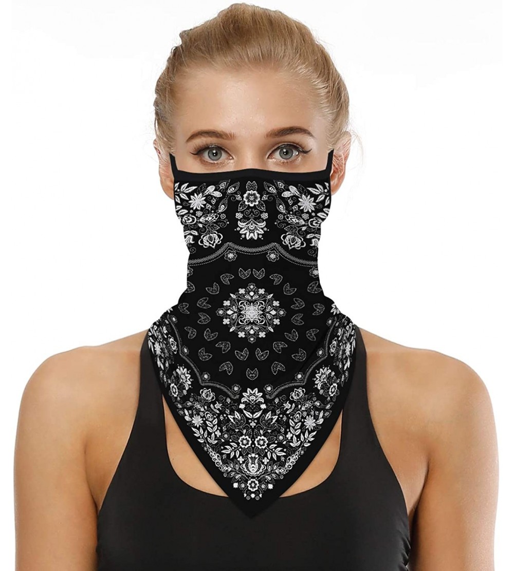 Balaclavas Face Bandana Ear Loops Stylish Men Women Neck Gaiters for Dust Wind Motorcycle - Color 4 - CE1988422H6 $17.03