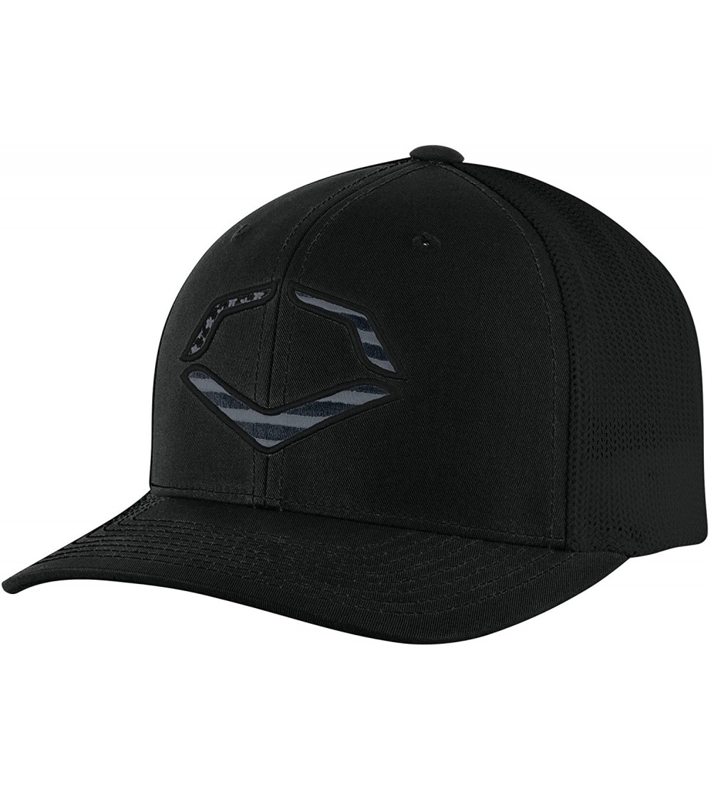 Baseball Caps USA Flex-Fit Trucker Cap - Black - C818XUQMM4H $27.14