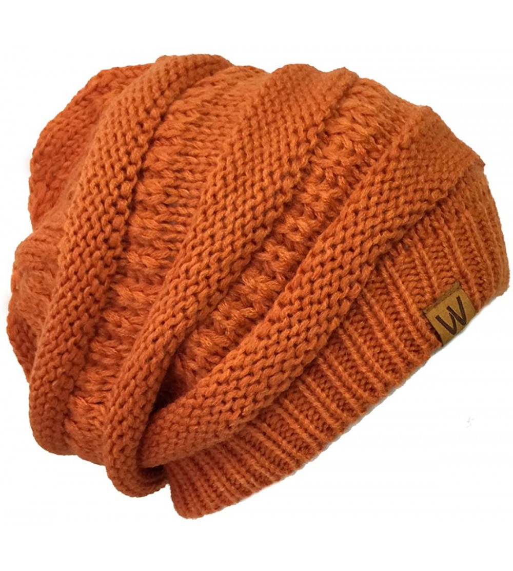 Skullies & Beanies Trendy Winter Beanie - Pumpkin - C912NU99ZFV $9.48