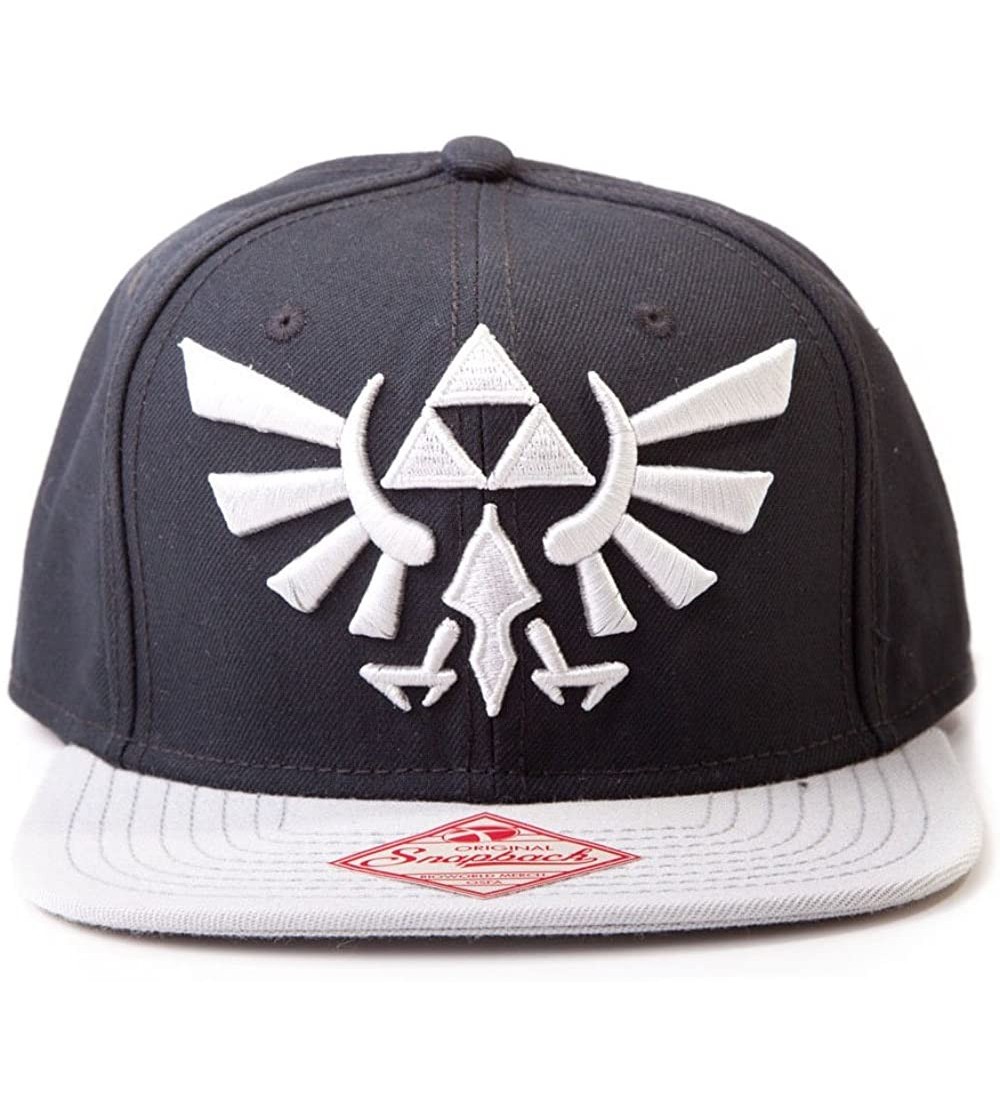 Baseball Caps Nintendo Zelda Triforce Adult Gray/Black Snapback Hat - C1117Y57743 $25.54