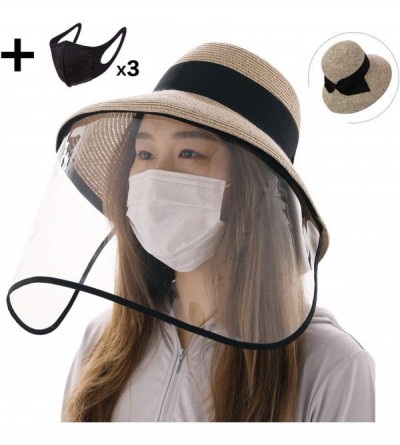 Sun Hats Womens UPF 50 Straw Sun Hat Floppy Wide Brim Fashion Beach Accessories Packable & Adjustable - CT197Y0C2UC $68.55