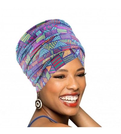 Headbands Easy Wearing African Head Wrap-Long Scarf Turban Shawl Hair Bohemian Headwrap - Colour24 - C118U56R59T $29.21