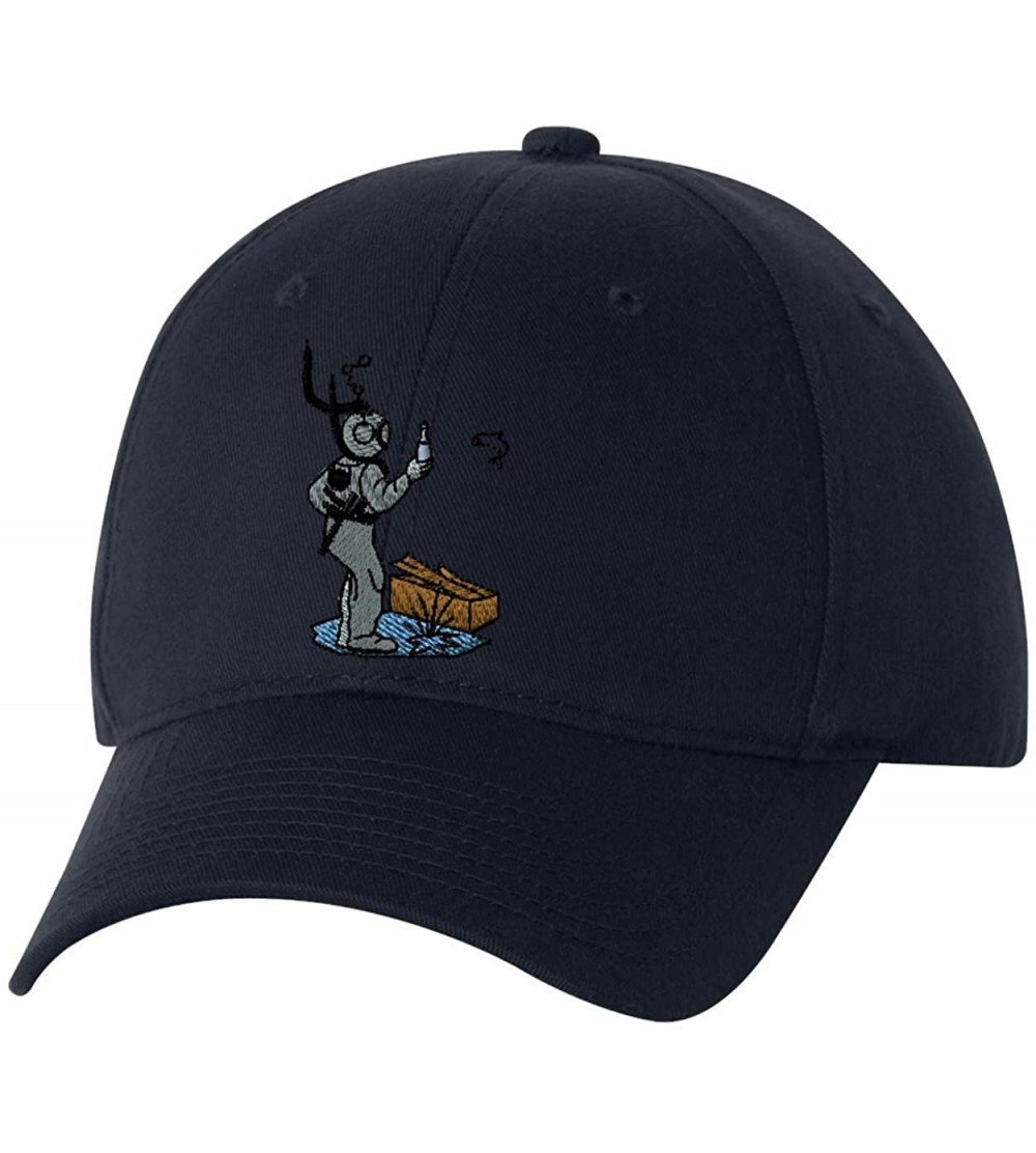 Baseball Caps Deep Sea Diver Custom Personalized Embroidery Embroidered Hat Cap - Navy - CZ12MA7Z9U7 $17.87