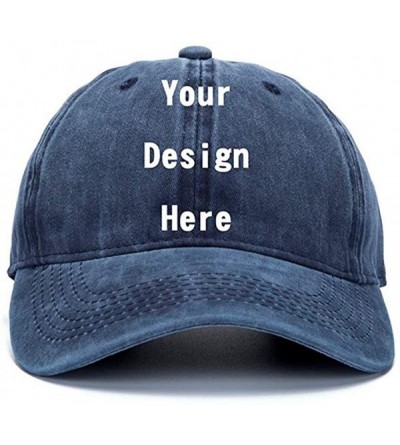 Baseball Caps Custom 100% Cotton Ball Hat Vintage Baseball Cap Classic Unisex Cowboy Hat Adjustable - A-retro Navy - CM18UYGL...