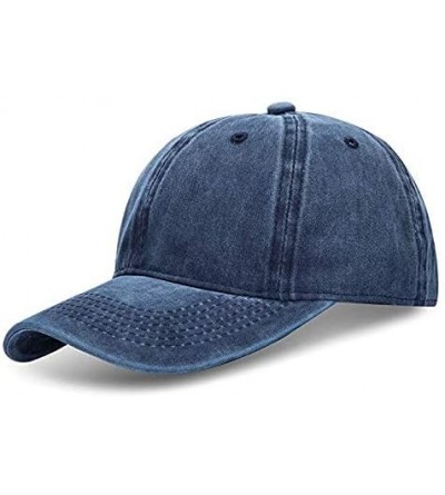 Baseball Caps Custom 100% Cotton Ball Hat Vintage Baseball Cap Classic Unisex Cowboy Hat Adjustable - A-retro Navy - CM18UYGL...