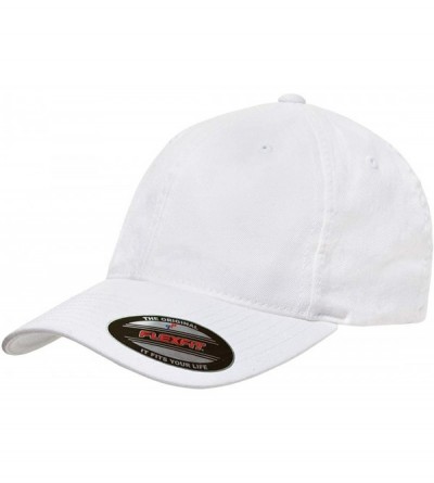 Baseball Caps Flexfit Garment Washed Cotton Dad Hat - Low Profile- Stretch Flex Fit Ballcap w/Hat Liner - White - CD18EXCWMA0...