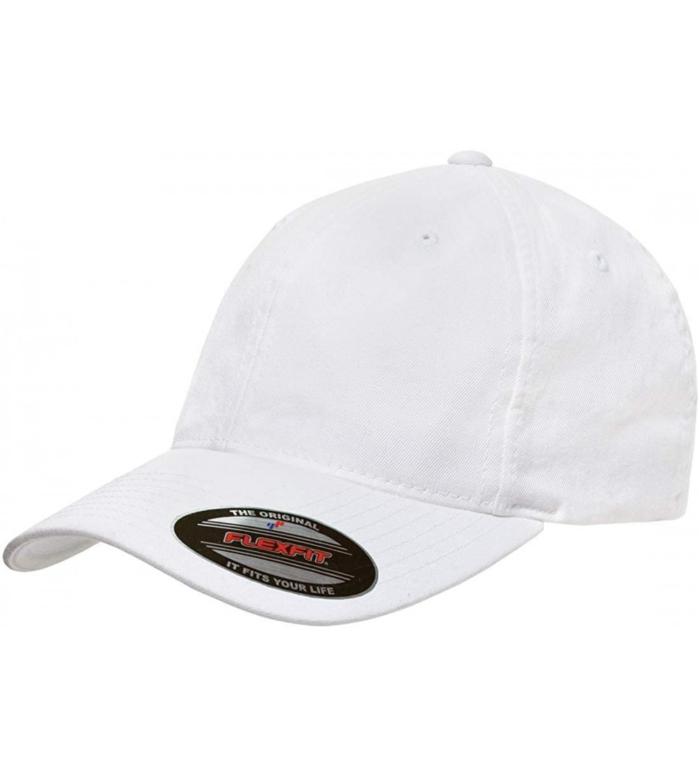 Baseball Caps Flexfit Garment Washed Cotton Dad Hat - Low Profile- Stretch Flex Fit Ballcap w/Hat Liner - White - CD18EXCWMA0...