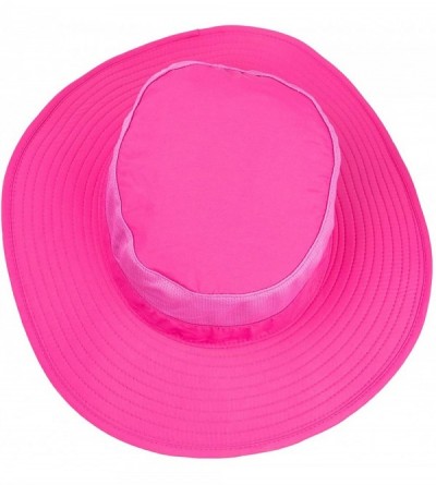 Sun Hats Unisex Outdoor Hats Wide Brim Sun Hat with Neck Flap Cover UPF 50+ - Rose - C218RHCYEUO $17.70