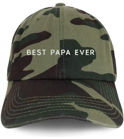 Baseball Caps Best Papa Ever One Line Embroidered Soft Crown 100% Brushed Cotton Cap - Camo - CQ18SR0XU87 $33.12