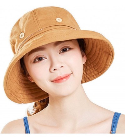 Sun Hats Summer Sun Hats Outdoor UV Protection Wide Large Brim Beach Visor Empty Top Caps for Women - Yellow - CG18D5OO7GD $1...