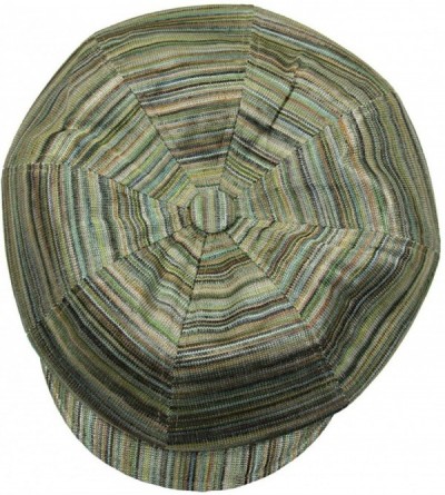 Newsboy Caps Ladies Newsboy Caps - Olive Green/Multi - CJ18QGUUIOE $12.59