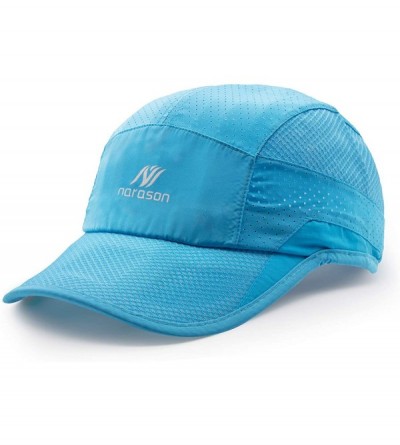 Sun Hats Sun Visor Hats Lightweight Cooling Sports Hat UV Protection Ultra Thin Breathable Baseball Hats - Lake Blue - CU18TI...