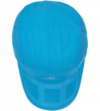 Sun Hats Sun Visor Hats Lightweight Cooling Sports Hat UV Protection Ultra Thin Breathable Baseball Hats - Lake Blue - CU18TI...