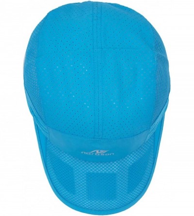 Sun Hats Sun Visor Hats Lightweight Cooling Sports Hat UV Protection Ultra Thin Breathable Baseball Hats - Lake Blue - CU18TI...