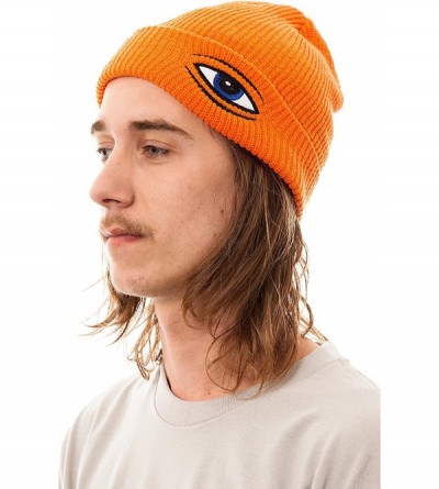 Skullies & Beanies Mens Sect Eye Dock Beanie Hats - Orange - CN11EOJZEXX $29.29