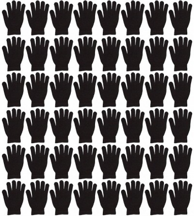 Skullies & Beanies Winter Beanies & Gloves For Men & Women- Warm Thermal Cold Resistant Bulk Packs - 48 Pack Black - CZ1924A7...