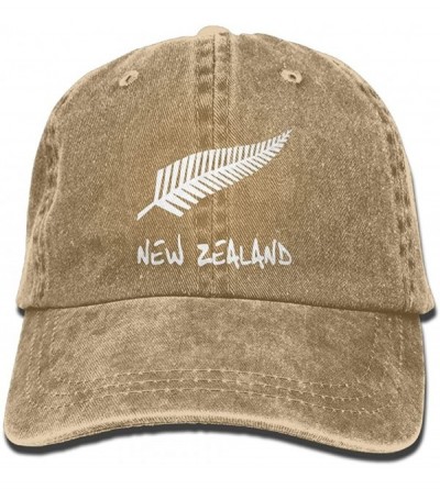 Cowboy Hats Cap New Zealand Unisex Cotton Denim Hat Washed Retro Gym Hat - Natural - CC189QZIQ2T $30.49