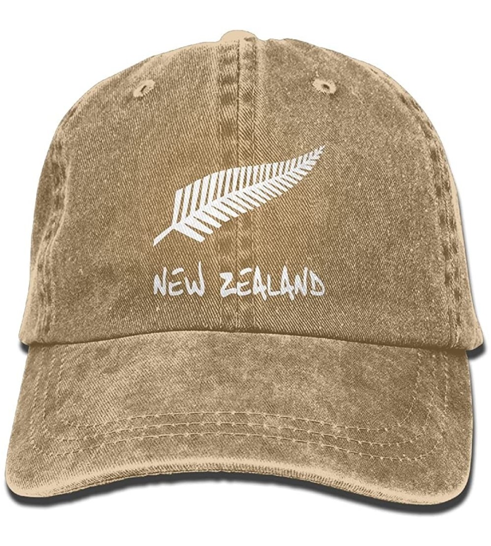 Cowboy Hats Cap New Zealand Unisex Cotton Denim Hat Washed Retro Gym Hat - Natural - CC189QZIQ2T $18.53
