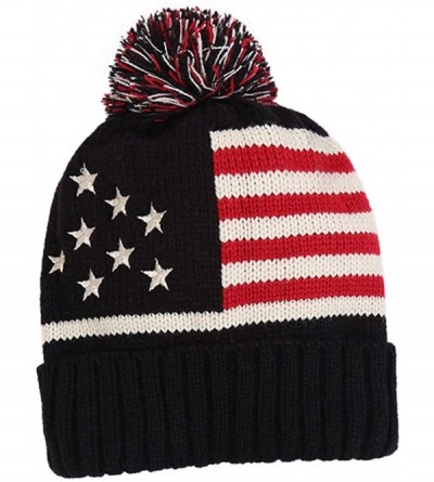 Skullies & Beanies Women Men Crochet Knitted Ball Stripe Stars Winter Warm Beanie Hat Ski Cap - D - C818KZW7EM0 $12.93