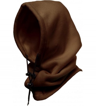 Balaclavas 4 in 1 Full Face Hood for Adults- Fleece Balaclava- Ski Mask Hoodie- Face Fleece Mask - Brown - CK18ZCL9U39 $9.15