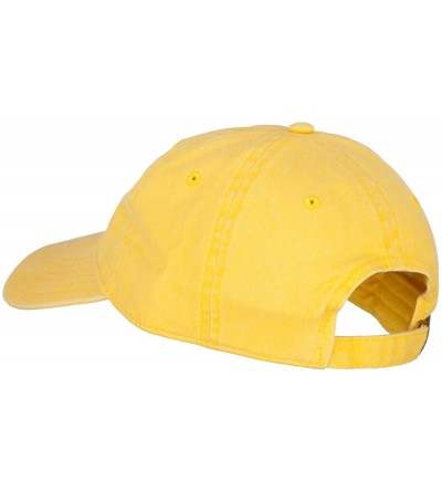 Baseball Caps Smile Face Embroidered Washed Cap - Bright Yellow - CK18A9K3S59 $20.86