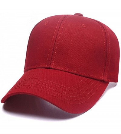 Baseball Caps Custom Embroidered Baseball Hat Personalized Adjustable Cowboy Cap Add Your Text - Wine - CI18H48IMR6 $18.84