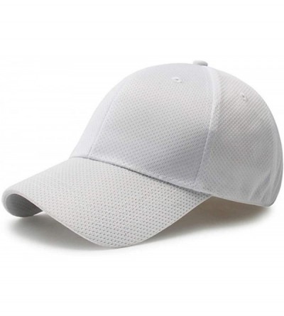 Baseball Caps Men's Breathable Baseball Caps Unisex Medium Profile Adjustable Summer Sports Visors Hats - White - CQ18QDRIU2D...