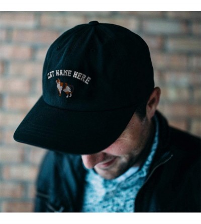 Baseball Caps Custom Low Profile Soft Hat Calico Cat A Embroidery Cat Name Cotton Dad Hat - Mint - C418QXEANUQ $22.84