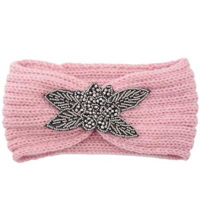 Cold Weather Headbands Chunky Headbands Warmers Crochet - Pink - C6192H8TE88 $8.76