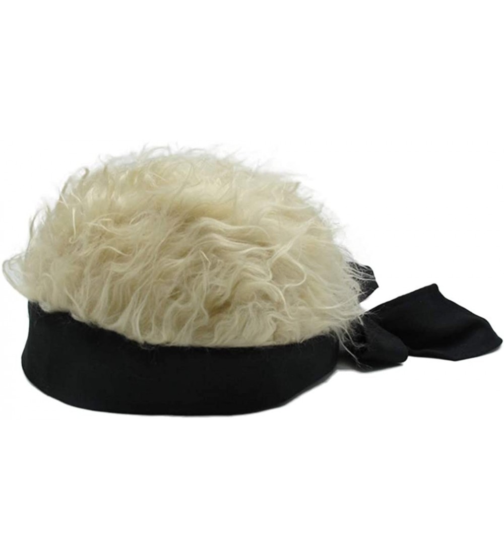 Sun Hats Flair Hair Sun Visor Cap with Fake Hair Wig Baseball Cap Hat - Gold - CN18MCK8QAE $20.81