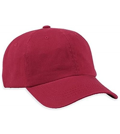 Baseball Caps Unstructured Baseball Cap-0670 - Burgundy - CN129XL90S1 $16.12