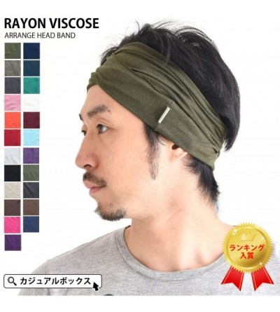 Headbands Mens Womens Elastic Bandana Headband Japanese Long Hair Dreads Head Wrap - Maroon - CU118R802IT $20.76