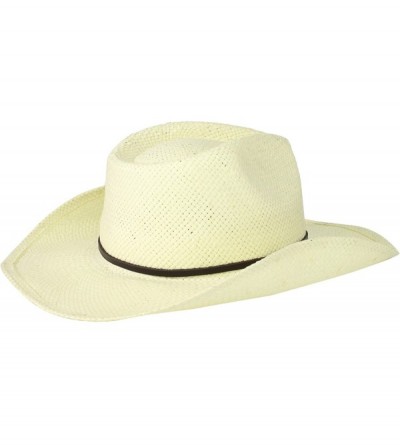 Cowboy Hats Women's Soft Toyo Paper Cowboy Hat - Cream - C61171D07XL $28.76