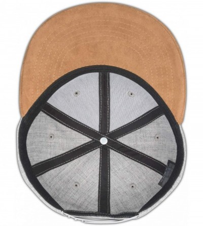 Baseball Caps Cap Men & Women Snapback Stylish Baseball Hat One Size Unisex - Grey/Brown - CG18MCAAEUE $17.85