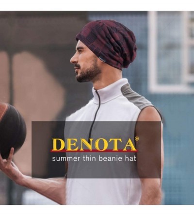 Skullies & Beanies Summer Slouchy Thin Beanie Hats Chic Skull Cap for Men B402 - B403-claret - CV18Z95OYGA $11.95