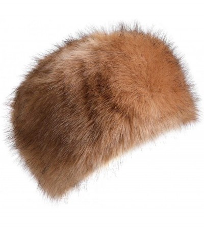 Skullies & Beanies Faux Fur Cossack Russian Style Hat for Ladies Winter Hats for Women - Khaki - C118S7TLT4K $15.75