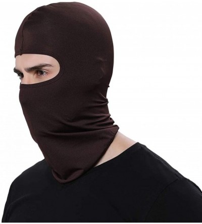 Balaclavas Multi-Purpose Balaclava Wind Cap Motorcycle Ski Scarf Full Face - Coffee - CY18KHDDUHU $8.28