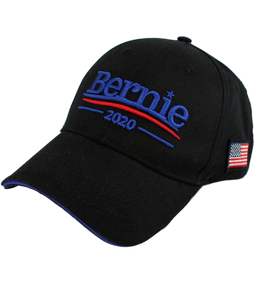 Baseball Caps Bernie Sanders 2020 Cotton Baseball Cap Vote for Your President - Black - CW18Q90OETR $19.34