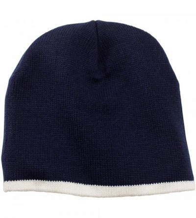 Skullies & Beanies Port & Company - Beanie Cap. CP91 - Navy/Natural - CE111K1B9Y1 $11.89