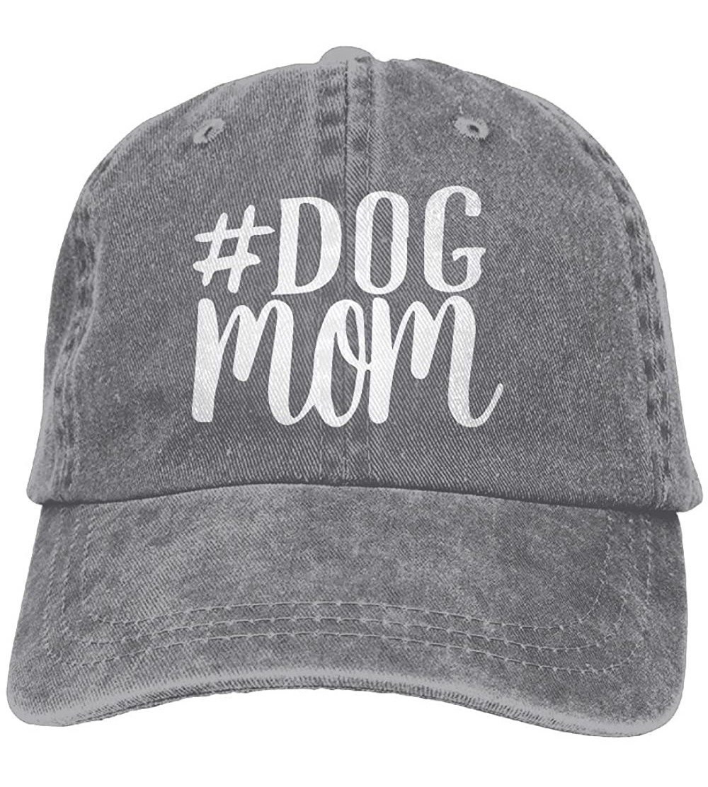 Baseball Caps Men and Women Dog Mom 1 Vintage Jeans Baseball Cap - Grey - CE189MDMHS6 $9.90