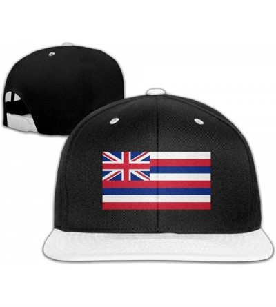Baseball Caps Flag of Hawaii Adjustable Trucker Caps Unisex Sandwich Hats - CA18I82HHYC $35.59