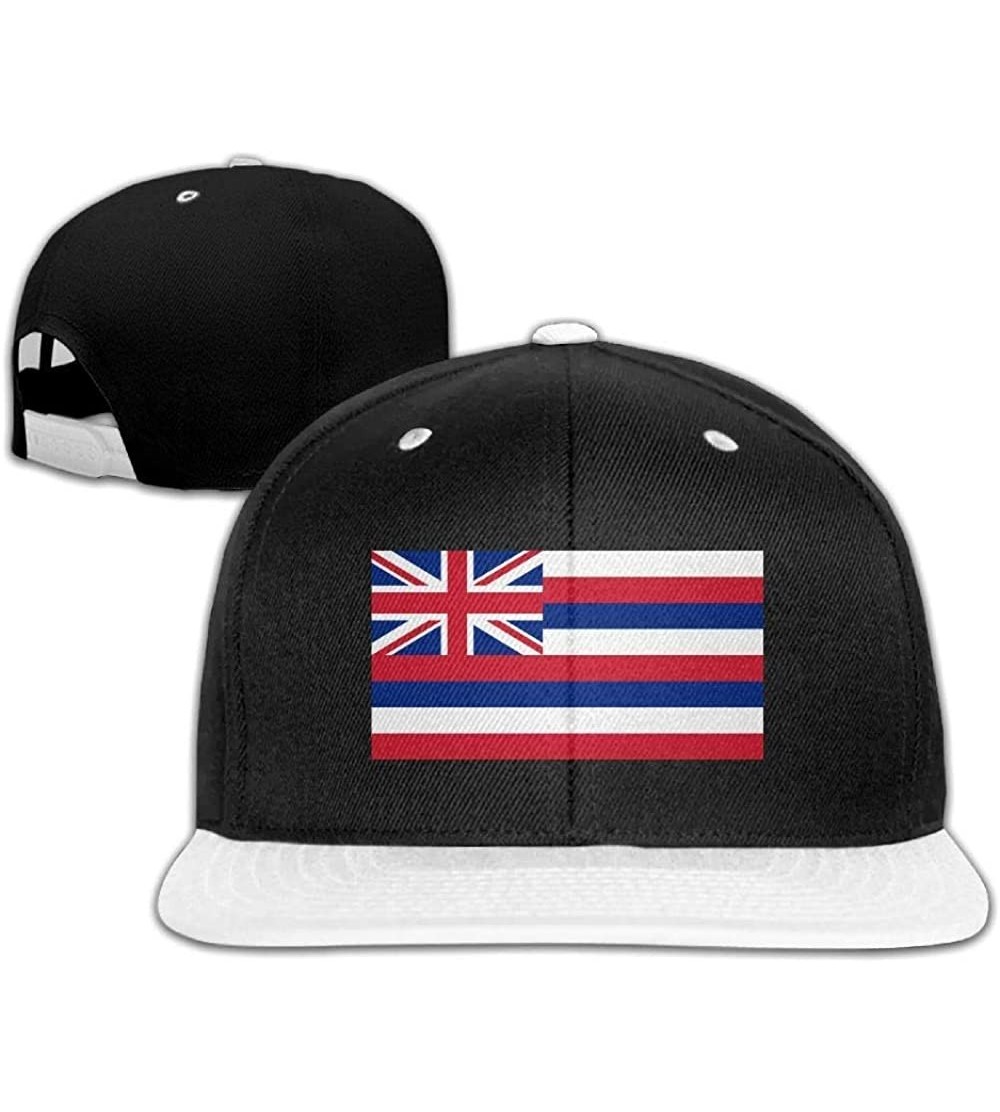 Baseball Caps Flag of Hawaii Adjustable Trucker Caps Unisex Sandwich Hats - CA18I82HHYC $17.56