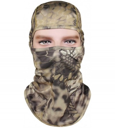 Balaclavas Windproof Cap Tactic CS Motorcycle Mask Sunscreen Hat Ski Balaclava Headgear - Khaki - CL189U8607Q $12.38