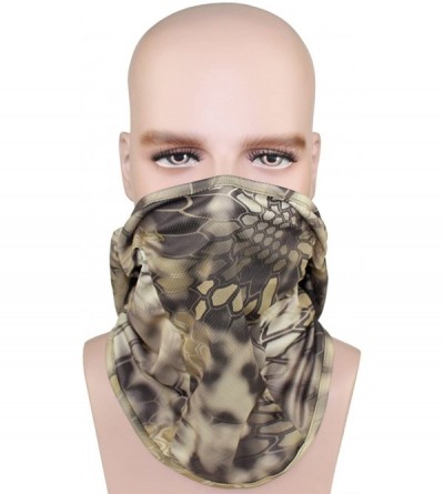 Balaclavas Windproof Cap Tactic CS Motorcycle Mask Sunscreen Hat Ski Balaclava Headgear - Khaki - CL189U8607Q $12.38