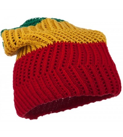 Skullies & Beanies Zig Zag Vintage Rasta Beanie - Rasta - CC11P5HR517 $31.46