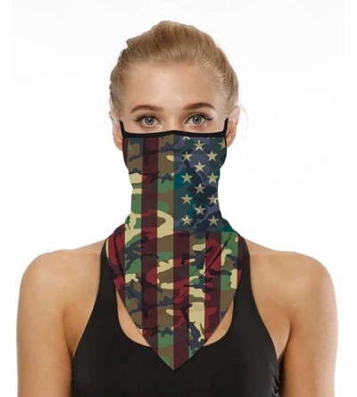 Balaclavas Seamless Bandana Triangle Face Scarf Ear Loops Neck Gaiter Cover- Motorcycle Face Bandana for Women Men - CB198KWI...